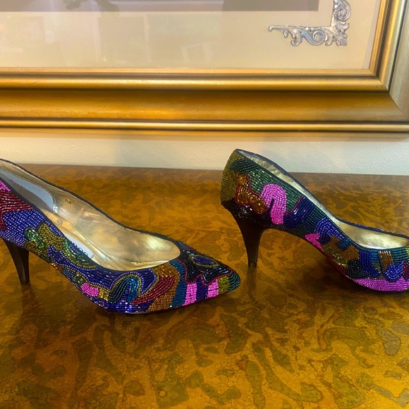 Caparros Starlight Multi Brite heels size 7.5 - Picture 4 of 7